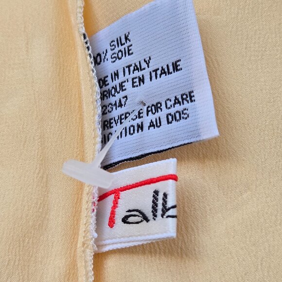 NWOT Silk Talbots Butter Yellow Oblong Scarf - Picture 2 of 10